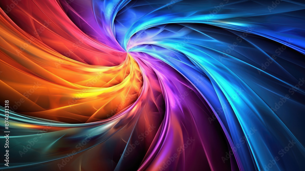 Wall mural abstract digital fractal background. design element for brochure, advertisements, presentation, web 