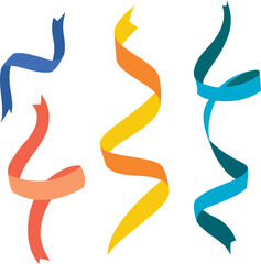 Set of Ribbons. Ribbon elements. Starburst label. Vintage. Modern simple ribbons collection. Vector illustration
