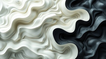 Illustrate an abstract artwork with rhythmic patterns and a monochromatic palette, ideal for minimalist and sophisticated visuals. Illustration, Image, , Minimalism,