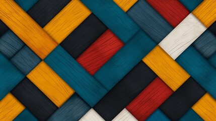 Craft a graphic pattern featuring repetitive motifs and contrasting colors, ideal for bold and impactful visuals. Illustration, Image, , Minimalism,