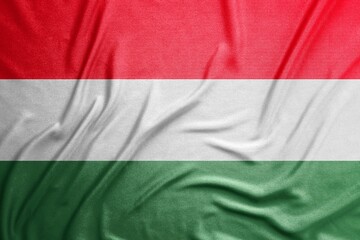 Obraz premium Flag of Hungary, National flag, fabric