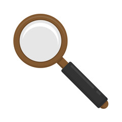 Magnifying glass cartoon icon vector illustration. Flat illustration of cute magnifying glass cartoon style icon. search magnifying glass icon.