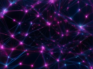Fototapeta premium High-Tech Abstract Neural Patterns Digital Background with Interconnected Dots and Lines