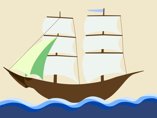 ship on the sea