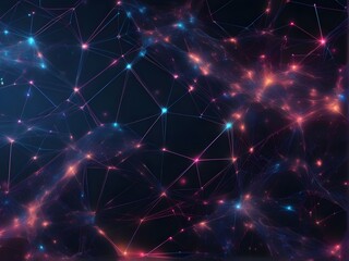 Fototapeta premium High-Tech Abstract Neural Patterns Digital Background with Interconnected Dots and Lines