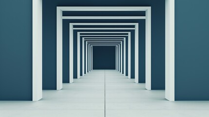 Fototapeta premium Design a futuristic grid system with geometric shapes and precise alignments, symbolizing the structured organization of advanced urban planning and infrastructure. Illustration, Image, , Minimalism,