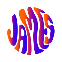 JAMES name typography 