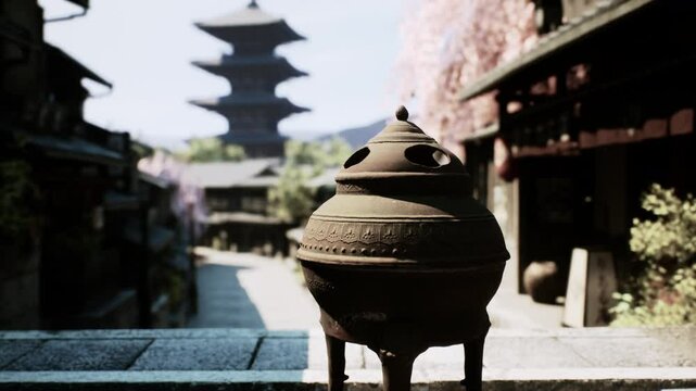 the empty japan tample buildings