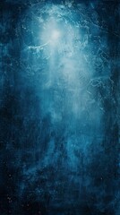 Obraz premium Abstract blue background with bright center spotlight and dark vignette border frame with vintage grunge background texture.