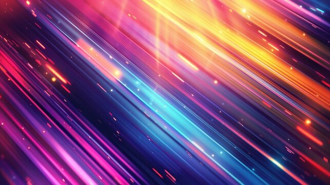 Abstract wallpaper with diagonal parallel lines of light beams