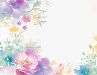 Elegant Floral Watercolor Beautiful Background