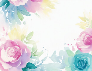 Elegant Floral Watercolor Beautiful Background
