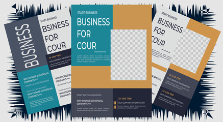 Brochure design, cover modern layout, annual report, poster design, flyer in A4