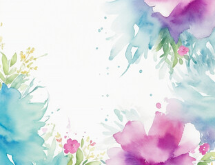Elegant Floral Watercolor Beautiful Background