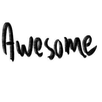 Awesome letter transparent background