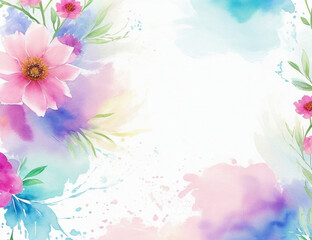 Elegant Floral Watercolor Beautiful Background