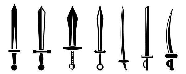 Knight swords icon set. Sword icon .Vector