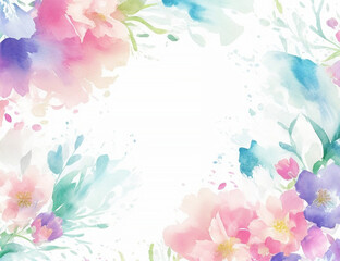 Elegant Floral Watercolor Beautiful Background