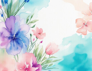Elegant Floral Watercolor Beautiful Background