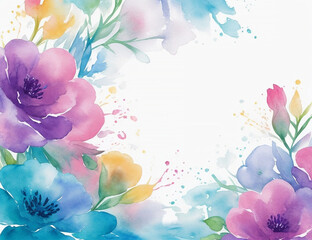 Elegant Floral Watercolor Beautiful Background