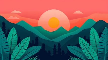 Visualize the principles of environmental science and conservation biology, illustrating ecosystems, biodiversity, and conservation practices. Illustration, Image, , Minimalism,