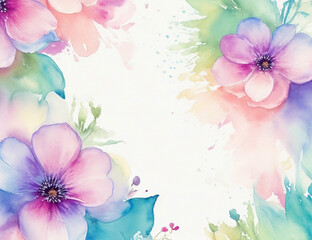 Elegant Floral Watercolor Beautiful Background