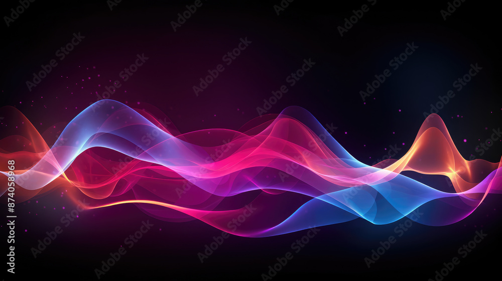 Wall mural abstract sound wave. futuristic technology style. elegant background for business presentations., ge