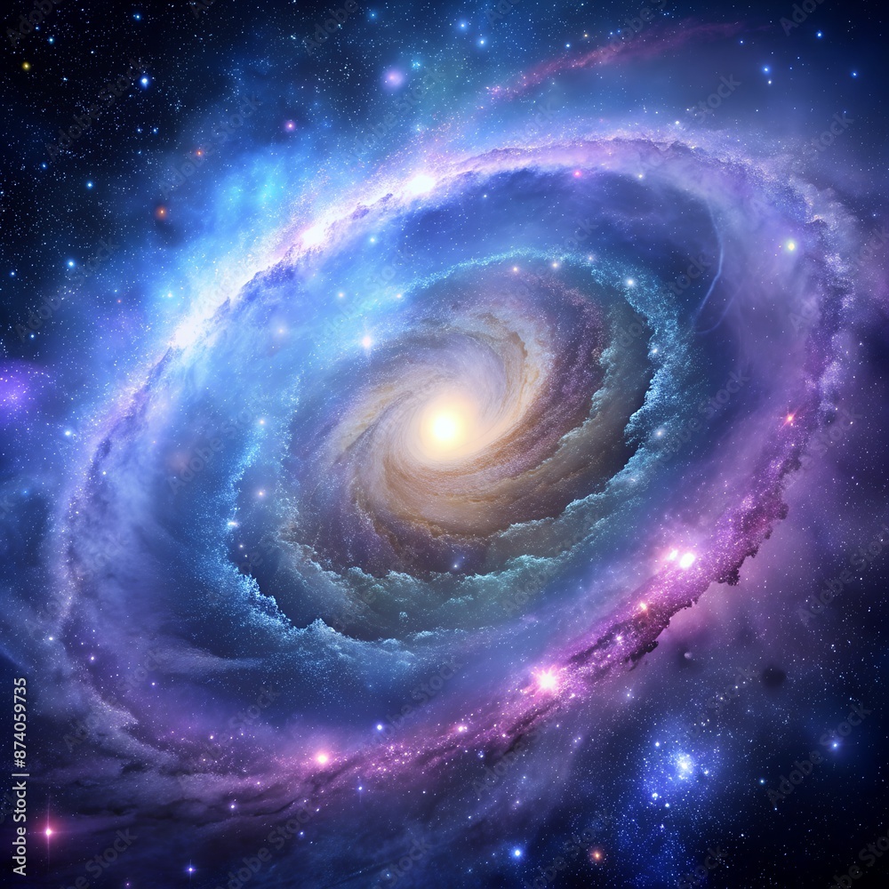 Wall mural a spiral in the cosmic universe of space