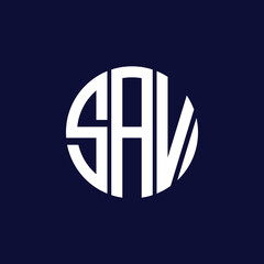 sav circle logo design