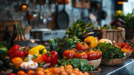 Market Fresh Vegetables Display