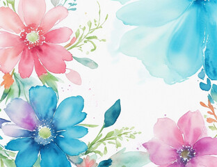 Elegant Floral Watercolor Beautiful Background