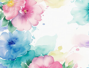 Elegant Floral Watercolor Beautiful Background