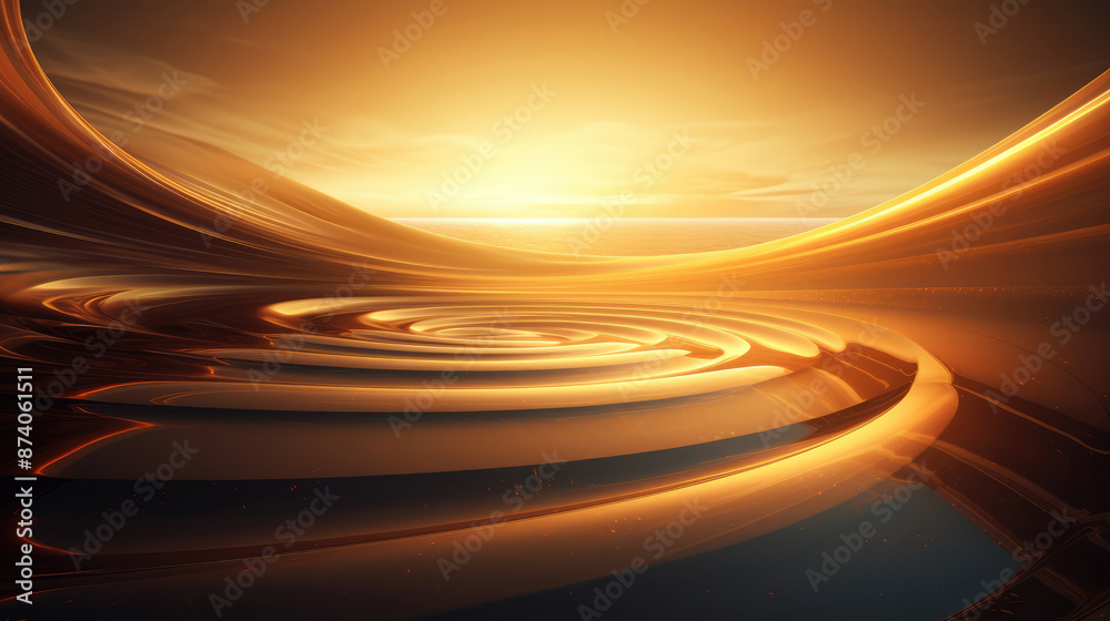 Canvas Prints futuristic technology wave background., generative ai