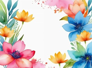 Elegant Floral Watercolor Beautiful Background