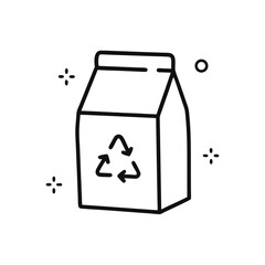 Environmental bag for milk made from recycled materials