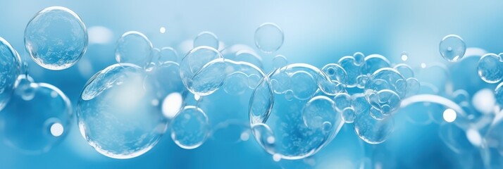 Abstract Blue Bubbles