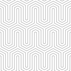 Geometric waves ornament. Linear backdrop. Curves image. Zigzag lines background. Seamless pattern. Jagged stripes motif. Mosaic digital paper. Embroidery print. Tiles web design. Ethnic vector