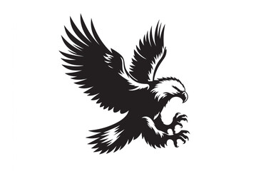 Fototapeta premium Bald Eagle ( nice & cute ) vector silhouette image