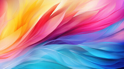 Obraz premium Colorful abstract background. like colorful feather., generative ai