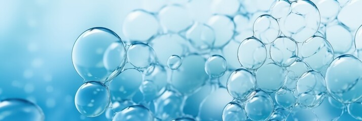 Abstract Blue Bubbles