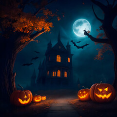 Fototapeta premium A Scary Halloween Themed Background