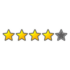 Star Rating Icon Vector 