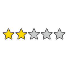 Star Rating Icon Vector 