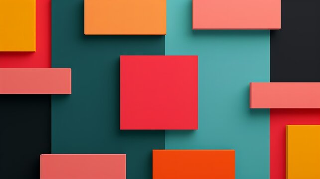 Craft a versatile modular design with adaptable components that can be rearranged for different graphic applications and creative projects. Illustration, Image, , Minimalism,