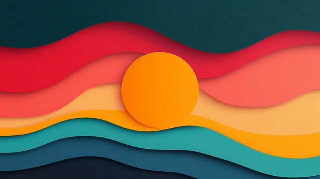 Develop an eye-catching digital artwork with vibrant colors and textured s, creating a visually compelling and artistically rich composition. Illustration, Image, , Minimalism,