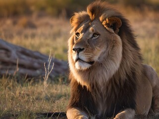 Obraz premium lion in the grass