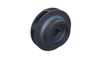 Pump impeller with 6 vanes.