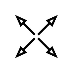 Lines Arrow Icon Vector 