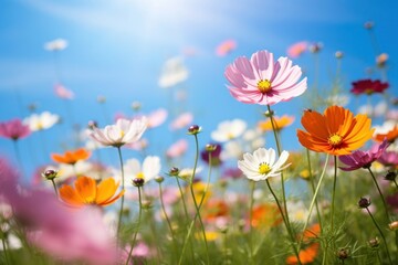 Fototapeta premium Flower nature summer field.
