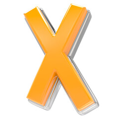 Obraz premium X Letter 3D Render